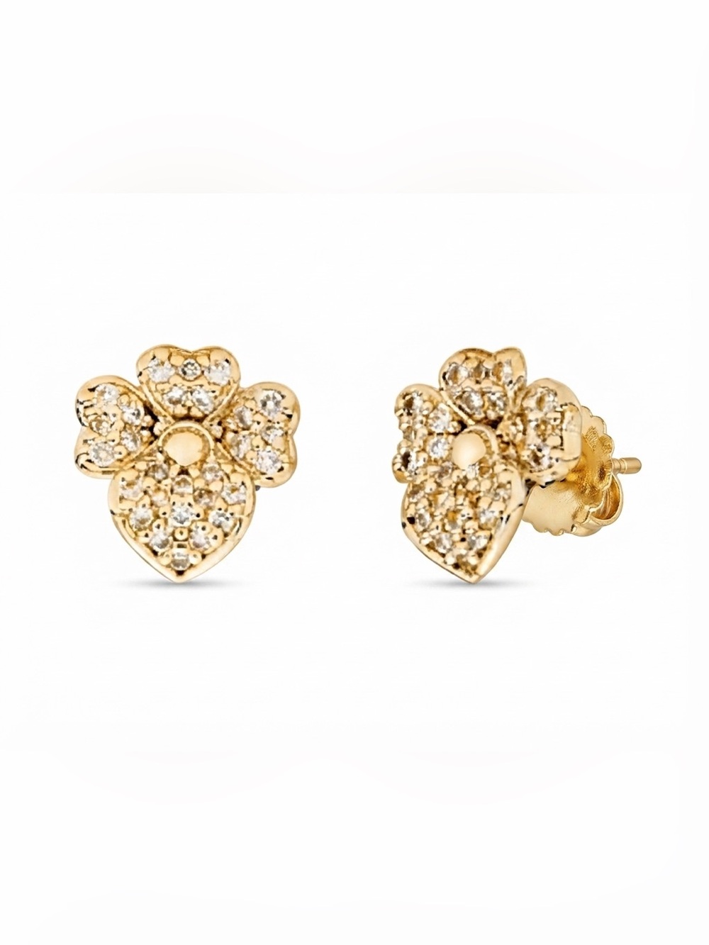 Kate Spade Precious Pansy Gold Studs
